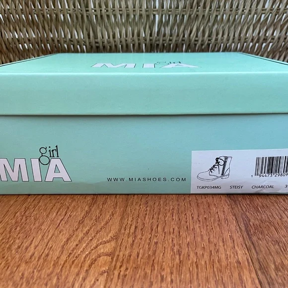 girl Mia Charcoal Zip-up Boots - Picture 6 of 7